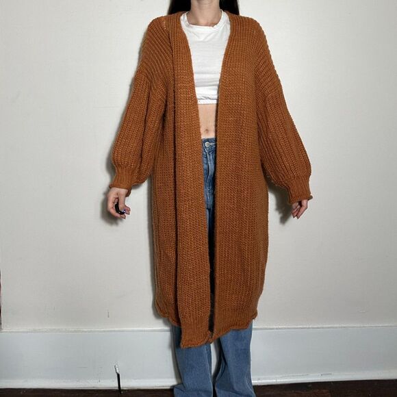 Pol Orange Oversized Chunky Sweater Size Medium - Picture 1 of 6